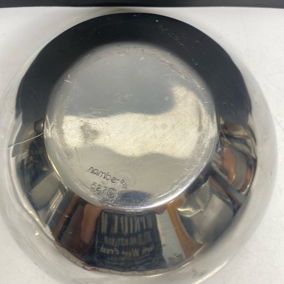 Nambé 527 Handmade Serving Bowl Tri Corner Dish Made of Aluminum Alloy Metal - Picture 9 of 11